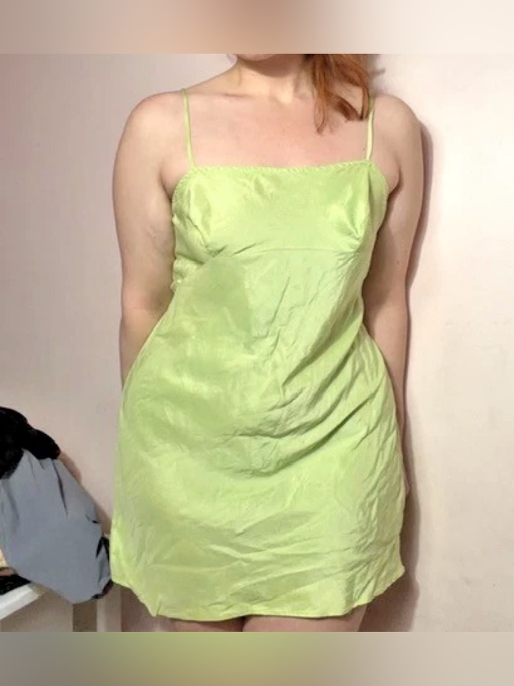 Vintage Victoria's Secret Light Green 100% Silk Slip Night Dress Size M
